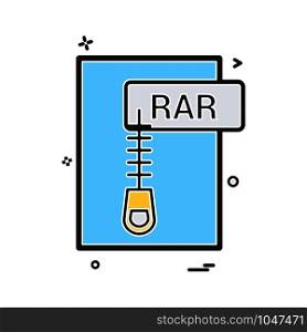 rar file format icon vector design