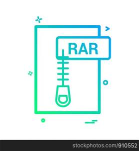 rar file format icon vector design