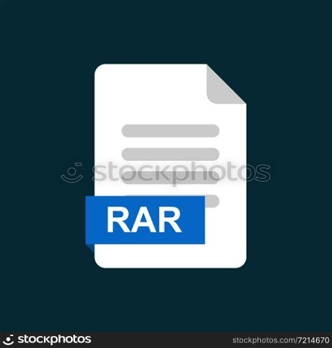 rar format file icon symbol. Vector eps10