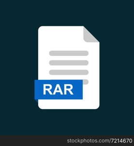 rar format file icon symbol. Vector eps10