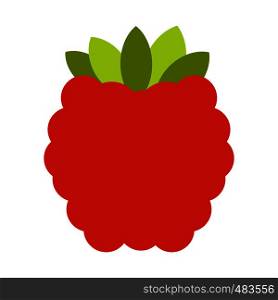 Raspberries flat icon isolated on white background. Raspberries flat icon