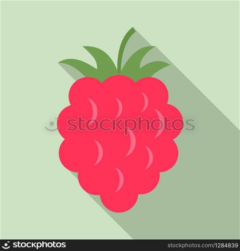 Raspberry food icon. Flat illustration of raspberry food vector icon for web design. Raspberry food icon, flat style