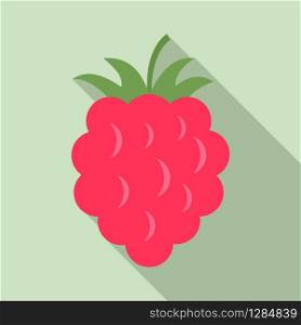 Raspberry food icon. Flat illustration of raspberry food vector icon for web design. Raspberry food icon, flat style