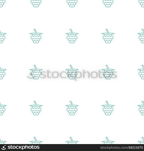 Raspberry icon pattern seamless white background Vector Image