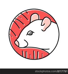 rat chinese horoscope animal color icon vector. rat chinese horoscope animal sign. isolated symbol illustration. rat chinese horoscope animal color icon vector illustration