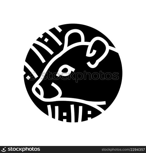 rat chinese horoscope animal glyph icon vector. rat chinese horoscope animal sign. isolated contour symbol black illustration. rat chinese horoscope animal glyph icon vector illustration