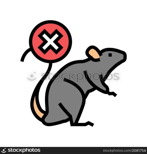 rat control color icon vector. rat control sign. isolated symbol illustration. rat control color icon vector illustration