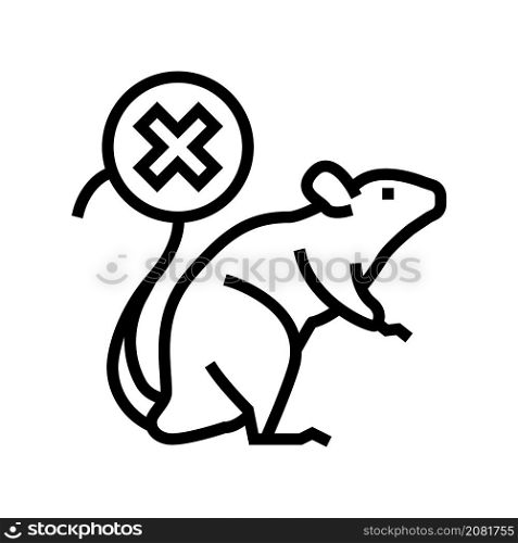 rat control line icon vector. rat control sign. isolated contour symbol black illustration. rat control line icon vector illustration