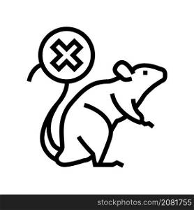 rat control line icon vector. rat control sign. isolated contour symbol black illustration. rat control line icon vector illustration