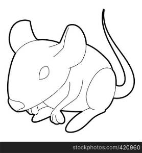 Rat icon. Outline illustration of rat vector icon for web. Rat icon, outline style