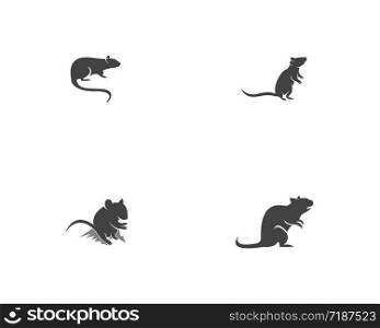 Rat silhouette logo design graphic