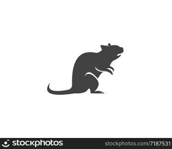 Rat silhouette logo design graphic