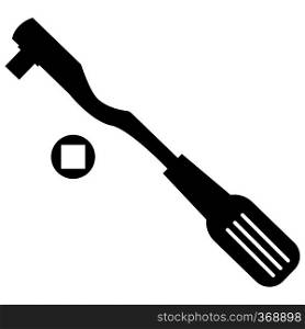 ratchet wrench and nuts icon. ratchet key sign. socket wrench symbol. flat style.