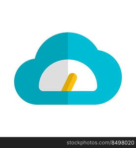 Rate of transfer speed gauge on a cloud server network