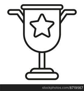 Rating cup icon outline vector. Customer star. Client rate. Rating cup icon outline vector. Customer star
