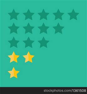 Rating golden stars. Feedback, reputation and quality concept. Customer review concept. Vector. Customer review concept. Vector. Rating golden stars. Feedback, reputation and quality concept.