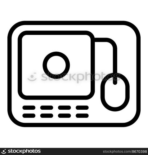 Rating laptop stand icon outline vector. Best work. Computer review. Rating laptop stand icon outline vector. Best work