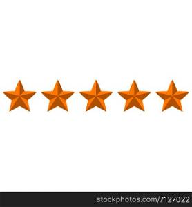 Rating stars icons set on white background. Vector. Rating stars icons