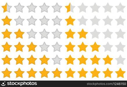 Rating stars illustration isolated on white