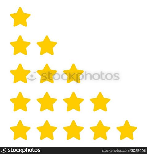 Rating stars. Rating review. Feedback concept. Business illustration. Vector illustration