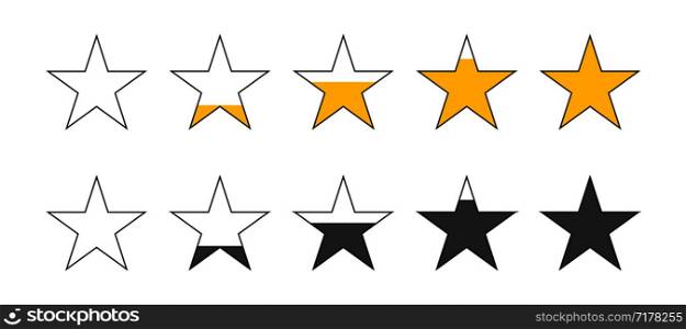 Rating stars. Star review rating. Feedback concept. Five stars customer product rating review. Eps10. Rating stars. Star review rating. Feedback concept. Five stars customer product rating review