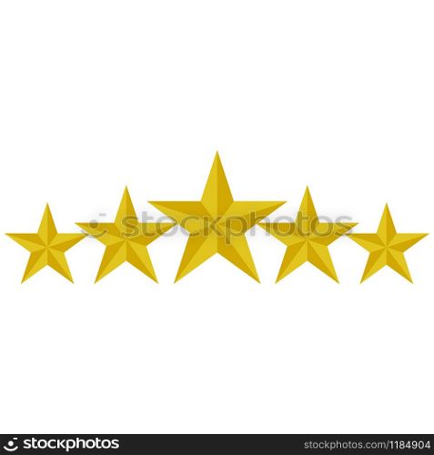 Rating stars vector icon isolated on white background. Rating stars vector icon isolated on white