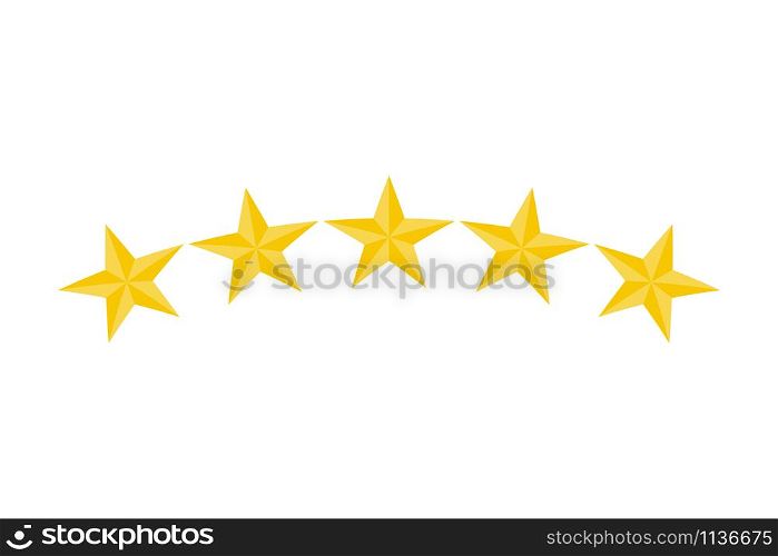 Rating stars vector isolated on white background