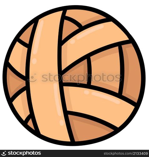 rattan wood pattern doodle ball icon