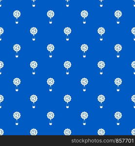 Rattle baby toy pattern repeat seamless in blue color for any design. Vector geometric illustration. Rattle baby toy pattern seamless blue