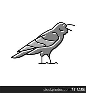 raven bird color icon vector. raven bird sign. isolated symbol illustration. raven bird color icon vector illustration