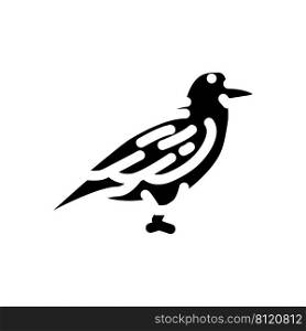 raven bird glyph icon vector. raven bird sign. isolated contour symbol black illustration. raven bird glyph icon vector illustration