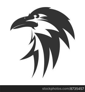 Raven logo icon design illustration vector