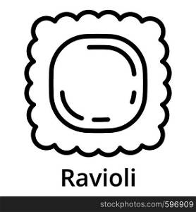 Ravioli icon. Outline ravioli vector icon for web design isolated on white background. Ravioli icon, outline style