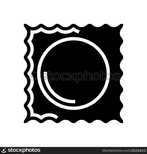 ravioli pasta glyph icon vector. ravioli pasta sign. isolated contour symbol black illustration. ravioli pasta glyph icon vector illustration