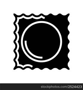 ravioli pasta glyph icon vector. ravioli pasta sign. isolated contour symbol black illustration. ravioli pasta glyph icon vector illustration
