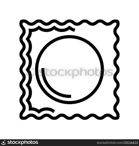 ravioli pasta line icon vector. ravioli pasta sign. isolated contour symbol black illustration. ravioli pasta line icon vector illustration