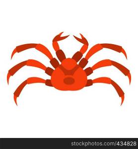 Raw crab icon flat isolated on white background vector illustration. Raw crab icon isolated