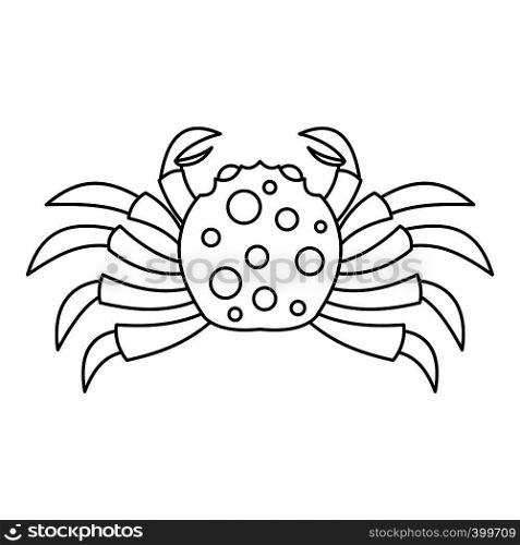 Raw crab icon. Outline illustration of raw crab vector icon for web. Raw crab icon, outline style