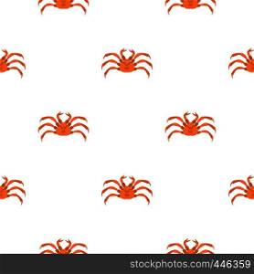 Raw crab pattern seamless background in flat style repeat vector illustration. Raw crab pattern seamless