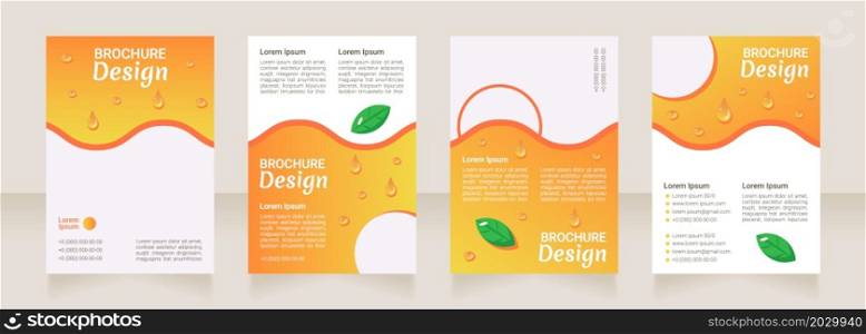 Raw foodism nutrition and dieting blank brochure layout design. Vertical poster template set with empty copy space for text. Premade corporate reports collection. Editable flyer paper pages. Raw foodism nutrition and dieting blank brochure layout design