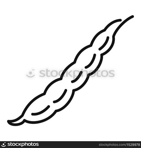 Raw kidney bean icon. Outline raw kidney bean vector icon for web design isolated on white background. Raw kidney bean icon, outline style