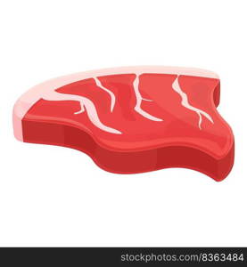 Raw meat icon cartoon vector. Beef pork. Steak lamb. Raw meat icon cartoon vector. Beef pork