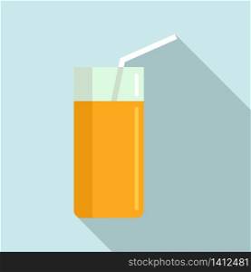 Raw orange juice icon. Flat illustration of raw orange juice vector icon for web design. Raw orange juice icon, flat style