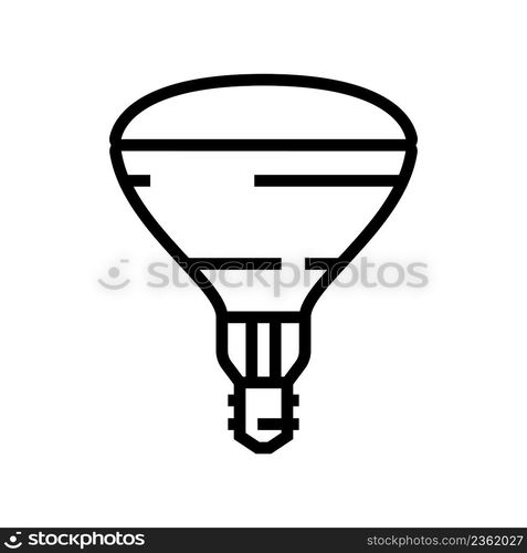 ray glow light bulb line icon vector. ray glow light bulb sign. isolated contour symbol black illustration. ray glow light bulb line icon vector illustration