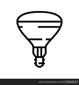ray glow light bulb line icon vector. ray glow light bulb sign. isolated contour symbol black illustration. ray glow light bulb line icon vector illustration