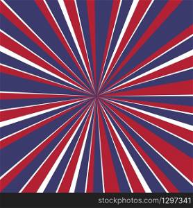 Rays background. Usa colors with grunge - Vector