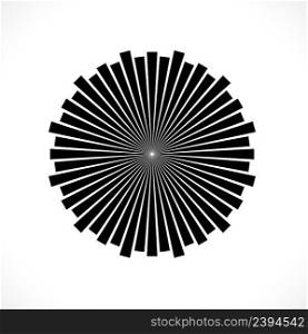 Rays, beams element. Sunburst, starburst shape background. Circular geometric. Abstract circular geometric shape. illustration - Vector