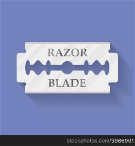 Razor blade icon symbol. Flat style