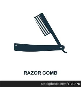 Razor Comb icon. Flat style icon design. UI. Illustration of razor comb icon. Pictogram isolated on white. Ready to use in web design, apps, software, print. Razor Comb icon. Flat style icon design. UI. Illustration of razor comb icon. Pictogram isolated on white. Ready to use in web design, apps, software, print.
