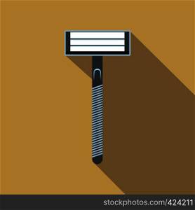 Razor flat icon with shadow on the background. Razor flat icon with shadow